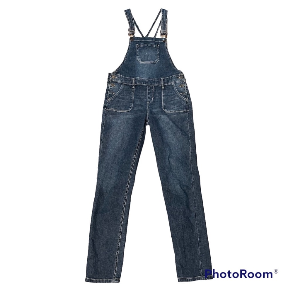 SO Overalls Juniors Girls 16 Blue Denim Jeans Distressed Cute Adjustable